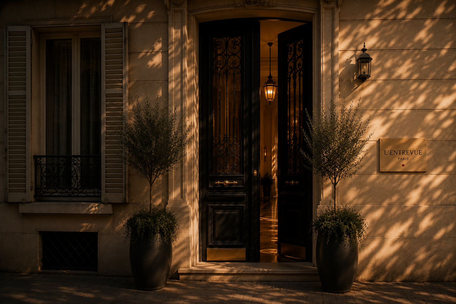 Entrée d'un hôtel particulier parisien